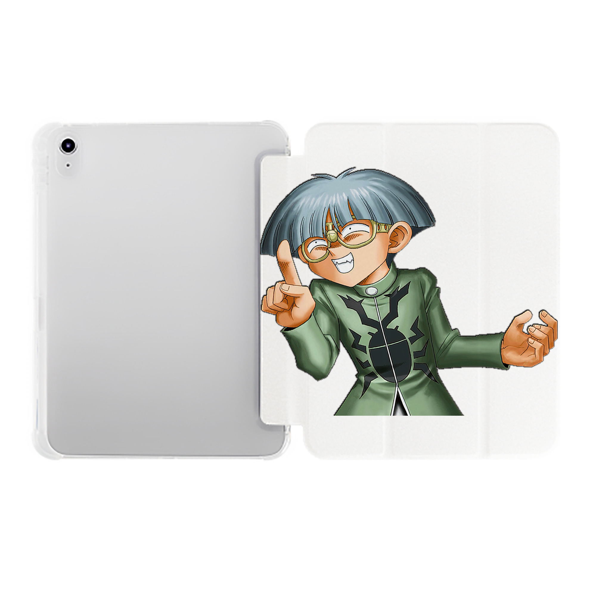 （画像用） 遊☆戯☆王 Yu-Gi-Oh! IPad ケース ペン収納付き 三つ折りスタンド PUレザー×シリコン 対応機種9.5/10.5/10.9インチ